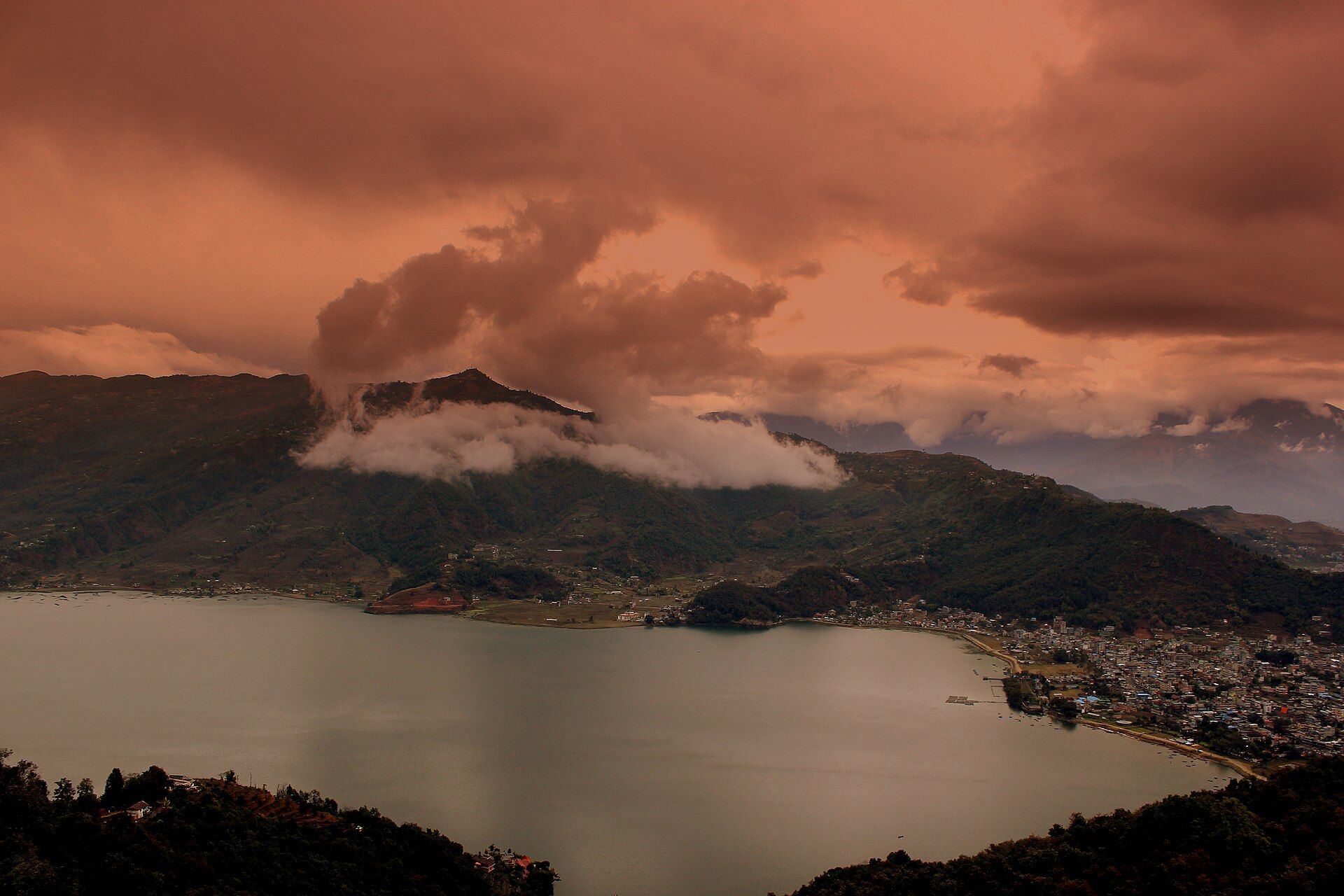 Phewa Lake, Pokhara, central Nepal