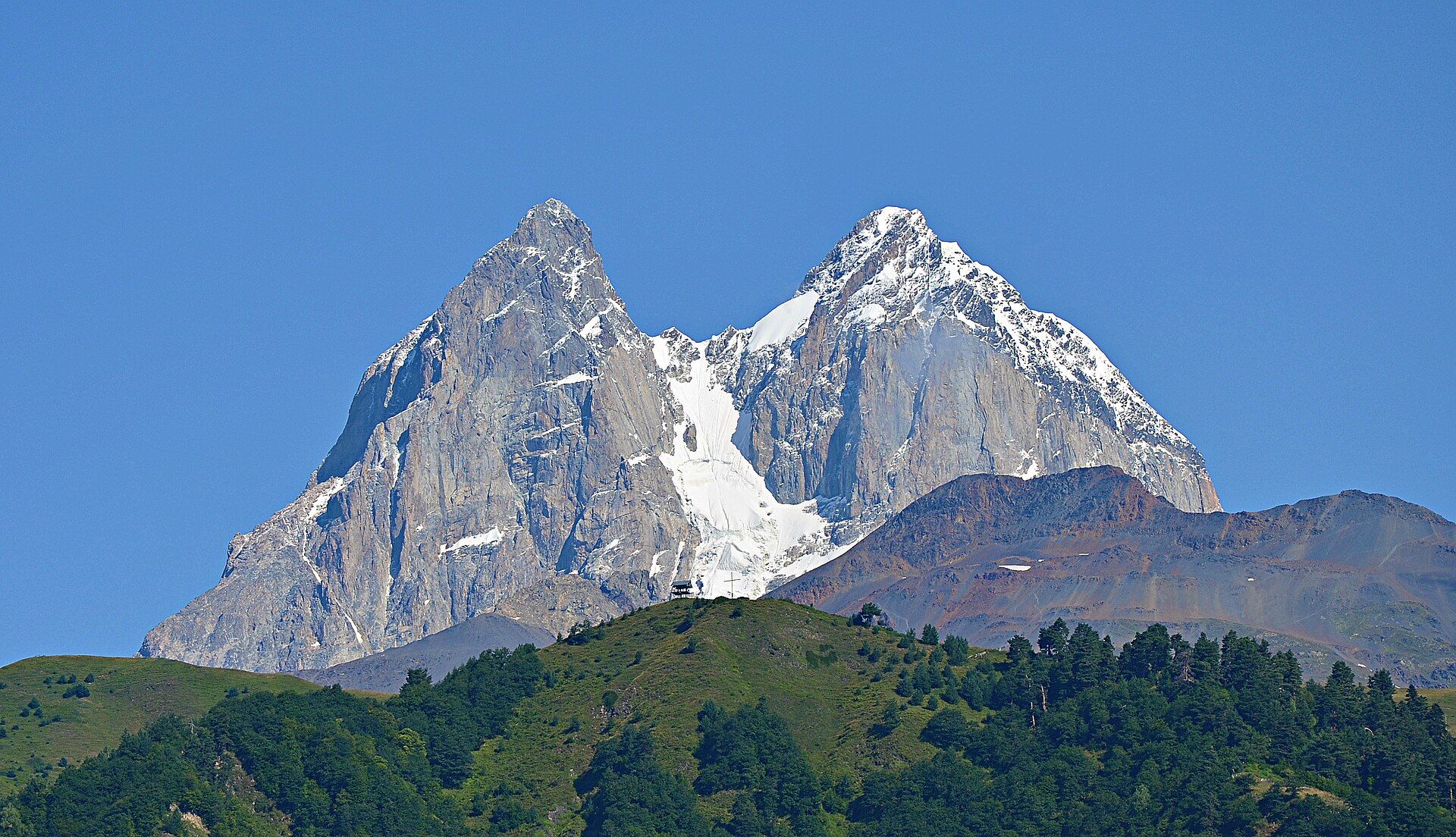Mount Ushba, Upper Svaneti, Greater Caucasus, Georgia