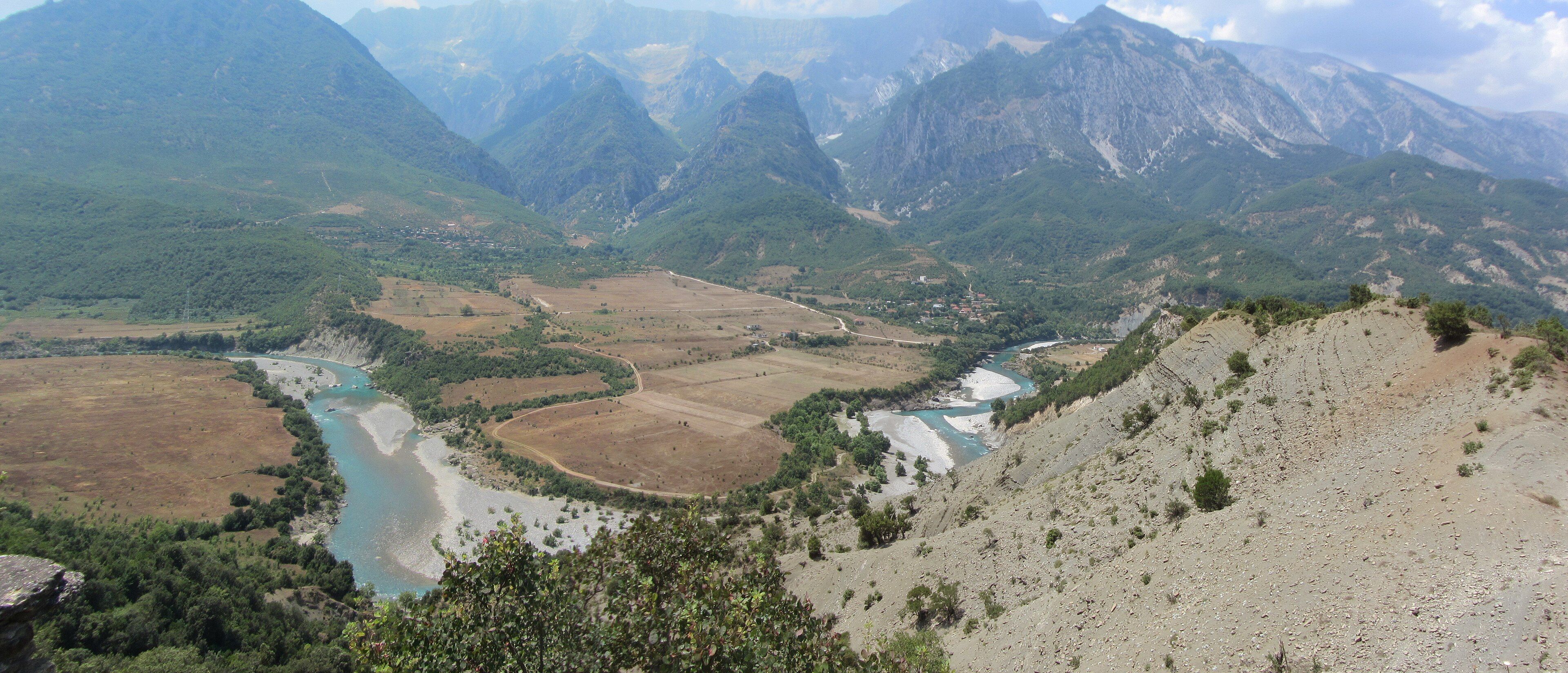 The Vjosa river near Çarçovë, southern Albania
